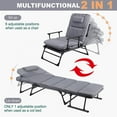 thumbnail image 7 of Lilypelle Lounge Chair,Portable Folding Chaise for Adults Kids, Heavy Duty Camping Cot, for Traveling Gear Supplier,Beach Vocation,Gray, 7 of 7