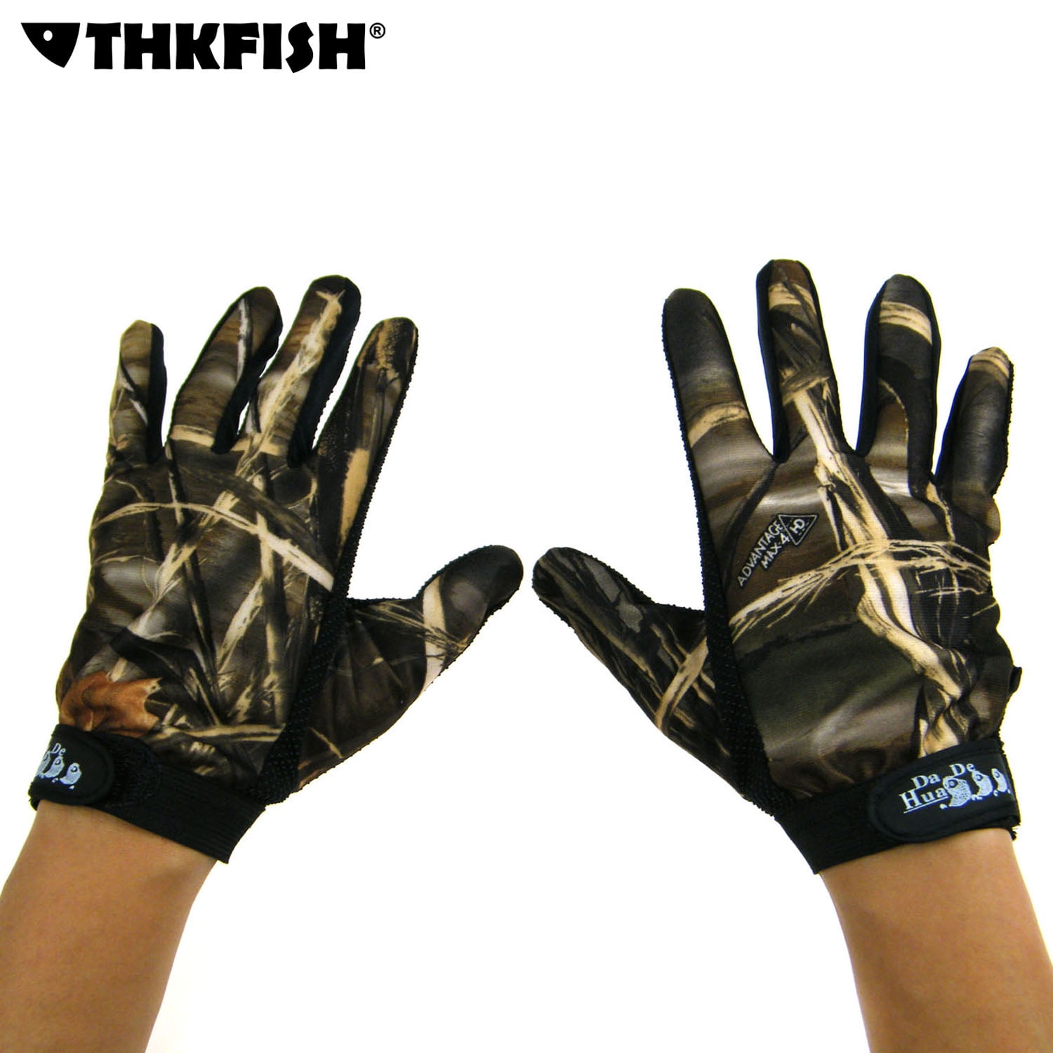Fishing Gloves 5 Full Finger Camo camouflage Fishing Hunting Gloves Anti Slip Outdoor Sport Gloves by