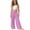 Hot Pink, variant on hoksml Girls Cotton Wide Leg Pants, Back to School Elastic Waist Drawstring Casual Trousers with Pockets