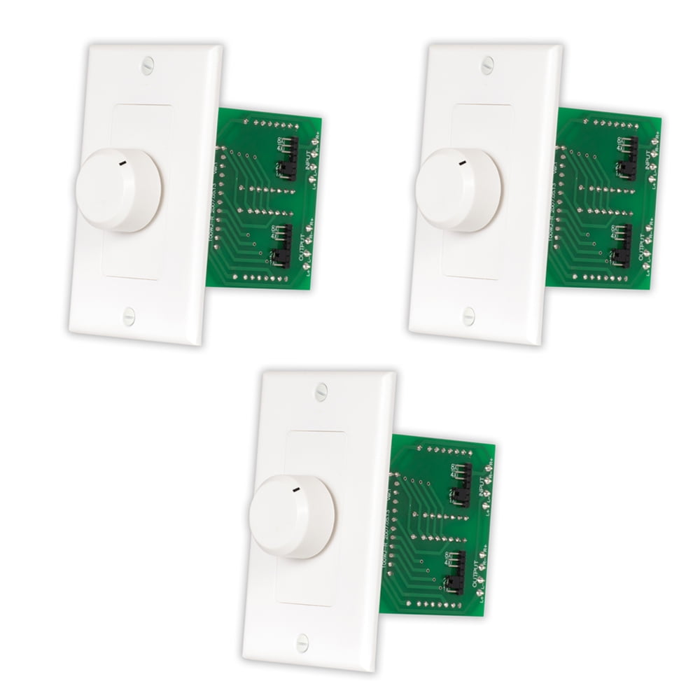 Acoustic Audio AAVCDW Home White Dial Speaker Volume Controls Wall