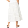 thumbnail image 3 of Celebrity Pink Women's and Women's Plus Tiered Ruffle Skirt with Lace Trim, Sizes XS-XXXL, 3 of 5