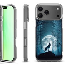For iPhone 17 Pro Shockproof Protective Phone Case, by OneToughShield - Wolf Moon
