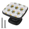 thumbnail image 1 of 4 Pcs Cabinet Handle Drawer Pulls Bee Knobs with Screws Square Furniture Office Cabinet Knob Decoration, 1 of 7