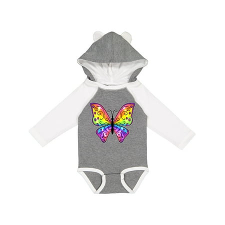 

Inktastic Butterfly with rainbow wings Gift Baby Boy or Baby Girl Long Sleeve Bodysuit
