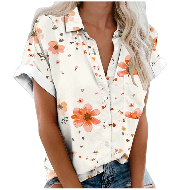 Mujeres Pantalones Cortos Impresos Blusas de Manga Corta Y Top Regular, Vestido de Moda de Verano Casual para Mujeres
