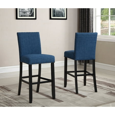 set of 2 blue nailhead product