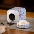thumbnail image 4 of Lata de té de cerámica retro azul y blanca, lata de té esmaltada de color para el hogar, sellada, caja de embalaje para té suelto, 4 of 8