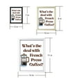 thumbnail image 7 of Designs ByLITA What's the Deal with French Press Coffee?, 11 x 14 White Wall Print (Framed) | French Quotes Room Decoration, 7 of 7