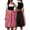Hot Pink, variant on Women High Waist Grid Print Pleated A-Line Midi Dirndl Apron Skirt With Side Large Bow Tie Bavarian Oktoberfest Festival Co_Stume Skirt Grey