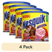 (4 pack) Nestle Nesquik Strawberry Flavor Powder Drink Mix, 14.1 oz