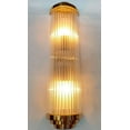 thumbnail image 3 of Vintage Old Antique Art Deco Brass & Glass Rod Ship Light Wall Sconce Lamp, 3 of 6
