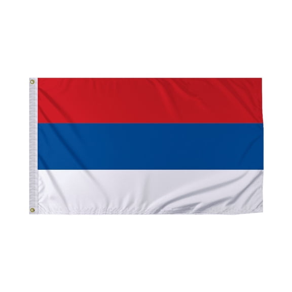 Promopatriot Serbia Country Flag 3x5 Ft Outdoor Nylon Double Stitched Edges Canvas Header Brass Grommets 3'x5' Serbia