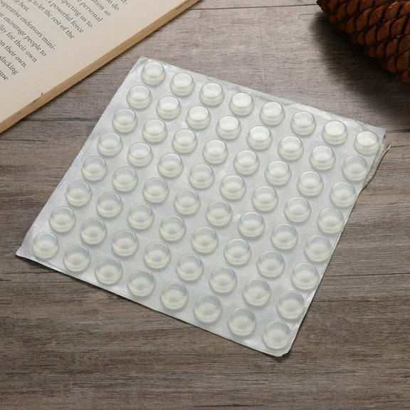 128 Pcs Wall Guard Clear Door Stopper Knob Child Proof Protector