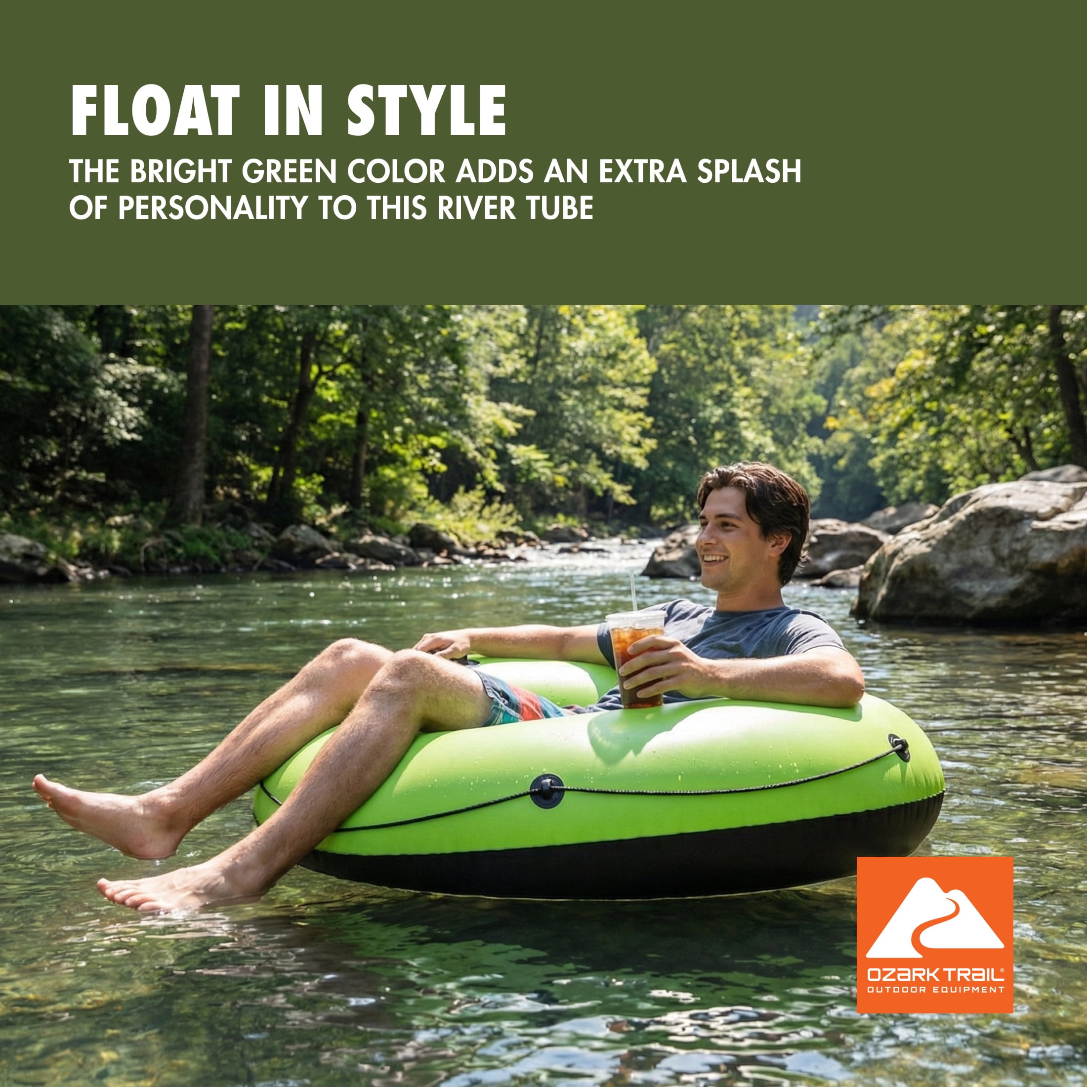 (4 pack) Ozark Trail Green River Tube 39"