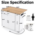 thumbnail image 4 of NAIYUFA Kitchen Island with Wheels & Adjustable Shelf,Modern Kitchen Islands with Power Outlets,Door Storage Cabinet,Drawers, 4 of 9