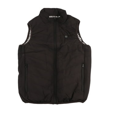 Unisex Heated Vest, 4-Zone USB-Powered Jacket, Thermal Winter Wear in Black, Size XL