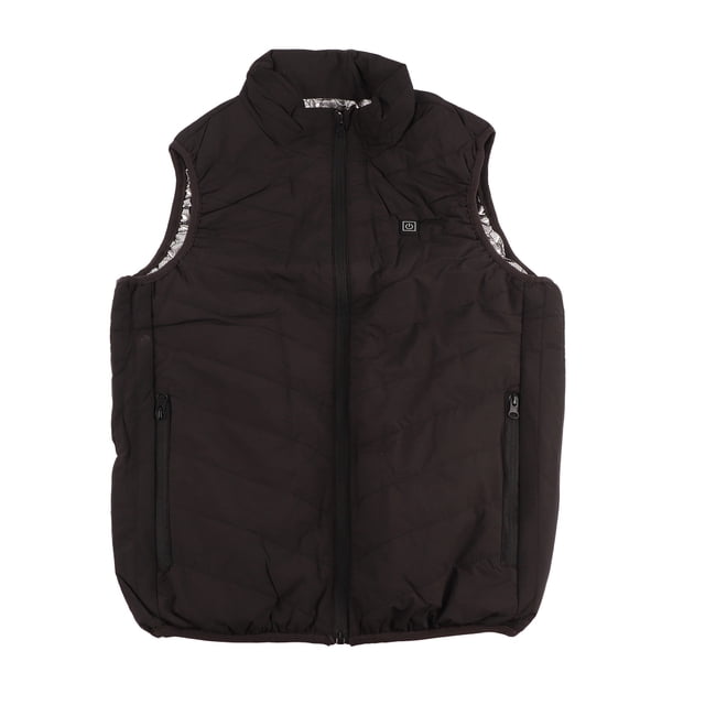 Chaleco Térmico De 4 Zonas Hombres Mujeres Chaqueta Térmica USB Chaleco Térmico Ropa Térmica para Invierno Negro L