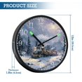 thumbnail image 3 of Voice Activated Clock with Glow Light 12 Inch Large Silent Wall Clock Battery Operated for Home Decor Vintage-style Christmas Train, 3 of 8