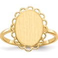 thumbnail image 1 of 14K Yellow Gold 12.0X9.0mm Open Back Signet Ring (Size 6) Made In United States rs192, 1 of 5