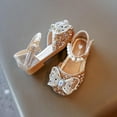 thumbnail image 6 of URMAGIC Baby Girls' Sandals Summer Bling Pearl Crystal Butterfly Princess Dress Shoes for Big/Little Kid, 6 of 11