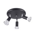thumbnail image 1 of 3 Way Round Plate Ceiling Spotlight Cabinet Rotatable LED Light Bulbs Home Lighting Warm White Light, 1 of 8