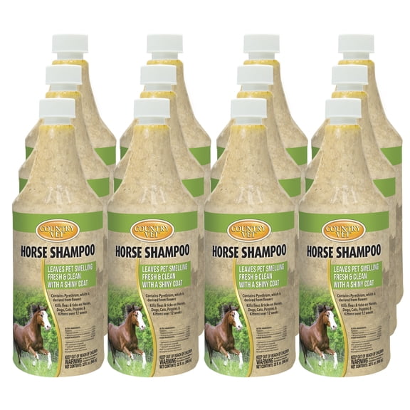Country Vet Horse Shampoo - 32 Fl. Oz (Case of 12) - R51532CV - Leave Your Pet Smelling Fresh & Clean
