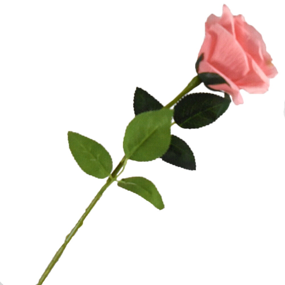 Long Stem Rose Flowers Fake Wedding Centerpiece Bridal Bouquet