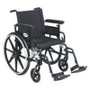 Drive Medical Viper Plus GT Wheelchair with Flip Back Removable Adjustable Full Arms, Swing away Footrests, 20" Seat