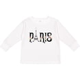 thumbnail image 3 of Inktastic Paris Eiffel Tower with Flowers Boys or Girls Long Sleeve Toddler T-Shirt, 3 of 5