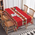 thumbnail image 6 of Tchckioa Merry Christmas Tablecloth,60x70 Inch Stain Resistant Table Cover for Holiday Party Decor, 6 of 7