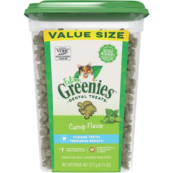 Golosinas Dentales Natural para Gato con Vitaminas Minerales y Nutrientes Sabor Hierba 227 g Greenies GPG-23852