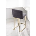 thumbnail image 2 of Pangea Home Dexter 26" Modern Velvet & High Polished Steel Counter Stool in Gray, 2 of 16