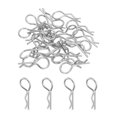 thumbnail image 1 of Unique Bargains 25pcs Body Clips Bent Springy Pins for 1/8 1/10 Scale Model RC Car Crawler Truck Shell Replacement(Silver), 1 of 7