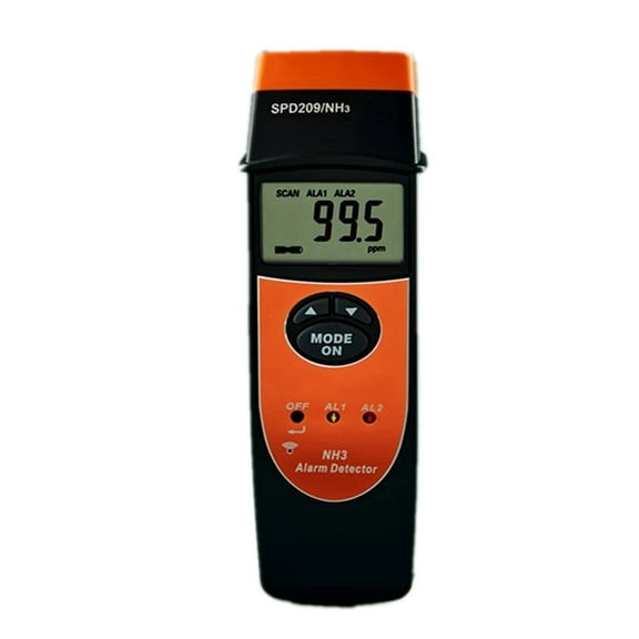 Handheld Digital LCD Ammonia NH3 Gas Detector 0-100PPM Sound Light Alarm Precise 0.1PPM Ammonia Leak Monitor Backlight Display