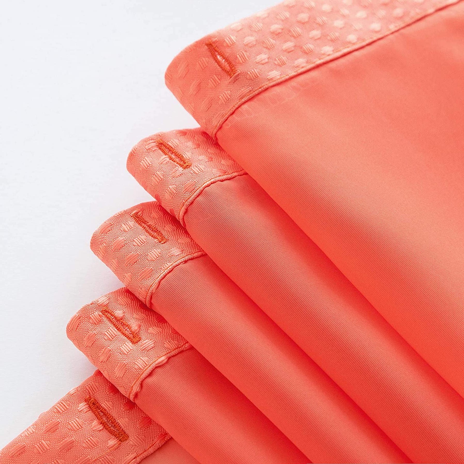 Dainty Home Complete Waterproof Shower Curtain with Detachable Liner in Coral