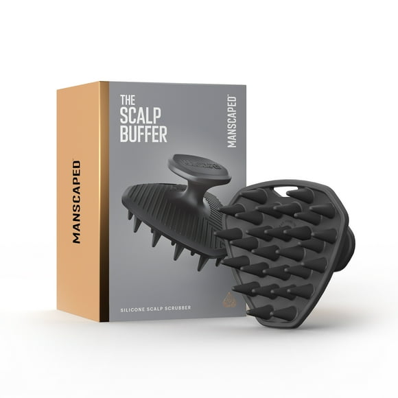 MANSCAPED® The Scalp Buffer Men’s Silicone Head Scrubber – Cleansing & Exfoliating Hair Brush for Gentle Scalp Massage - Black