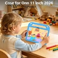 thumbnail image 3 of BMOUO Kids Case for onn 11" Core Tablet 2026 Model, Lightweight Foldable Kickstand Shockproof Handle Design Case for onn 11 Inch 2026, Blue, 3 of 7