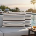 thumbnail image 2 of Outdoor Pillow Covers 20x12 Set of 2, Khaki Grey Striped Waterproof Patio Throw Pillow Covers for Couch Sofa Chair, Farmhouse Stripes Modern Abstract Art Decorative Pillowcases for Throw Pillows, 2 of 9