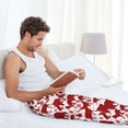 thumbnail image 5 of Sikiie red plaid Moose Bunny bear Pajama Pants Men, PJ Bottoms, Sleep & Lounge Pants-Medium, 5 of 6