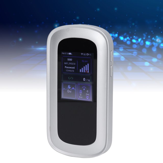 Enrutador de Punto de Accesso Wifi Portátil, 4000 Mah 2.4in Pantalla Lcd USB C Cargo Soporte 16 Dispositivos Alta Velocidad 5G Wifi 6 Punto de Acceso Móvil para consolá de Juegos de Juegos