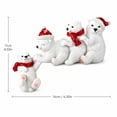 thumbnail image 3 of Christmas Polar Bear Family Tabletop Decor Christmas Stocking Holder Holiday Mantel Shelf Sitter for Winter Season Home Decoration Festive Gift for Family, 3 of 4