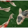 thumbnail image 4 of oneOone Cotton Poplin Twill Dark Green Fabric Bubbles & Koi Fish Ocean Quilting Supplies Print Sewing Fabric By The Yard 56 Inch Wide, 4 of 4