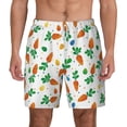thumbnail image 3 of Uemuo Cute Carrot Pattern Mens Swim Trunks Quick Dry Board Shorts with Mesh Lining, Stretch Beach Shorts Quick Dry No-Chafing Board Shorts-Small, 3 of 9