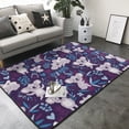 thumbnail image 3 of Area Rugs For Living Room Decor - Blue Purple Branches Gray Koala Soft Anti Slip Throw Washable Rugs 5x7 For Bedroom, Indoor Carpet For Bedroom Living Room 80x58In, 3 of 7