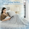 thumbnail image 5 of VK·LIVING Upgrade Twin Size Cooling Comforter, Double Sided Breathable Cooling Comforter, Soft Lightweight Comforter for Hot Sleepers, Grey, 5 of 7