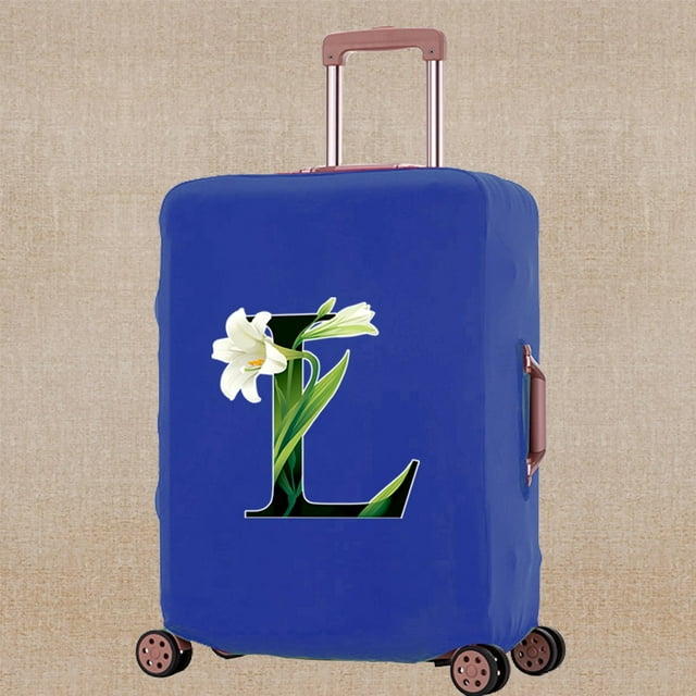 Luggage Cover Elasticity Thicken Travel Accessory Covers Flower Color Print Trolley Protective Case Apply To 18-32 Inch Suitcase 8Flower color L S (18-21inch)