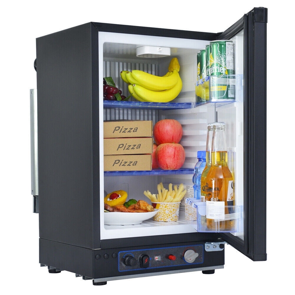 SMAD 1.4 Cu ft Compact Propane Refrigerator AC 110V DC 12V Gas Quiet RV Campervan Fridge