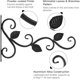 thumbnail image 3 of Soporte de gancho de pared de hierro para maceta de flores, [2 uds.] Montaje de pared con forma de pájaro para linterna de cesta, decoración de jardín para balcón al aire libre 12 & #39;& #39; -negro, Feliz Sencillez, 3 of 4