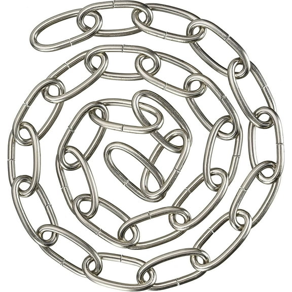 Aspen Creative 21114-31,Steel 3 Feet Heavy Duty Chain for Hanging Up Maximum Weight 60 Pounds-Lighting Fixture/Swag Light/Plant in Brushed Nickel.8 Gauge.