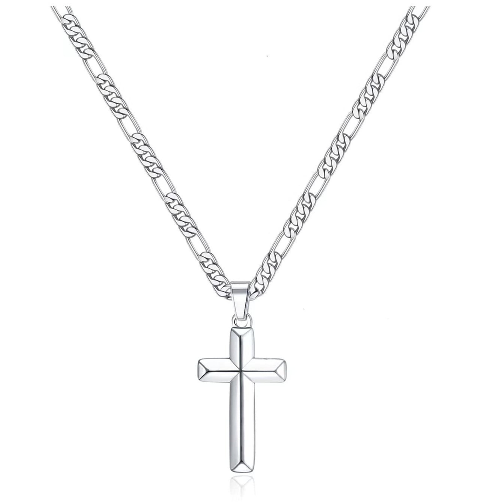 Mens diamond accent stainless steel cross pendant necklace walmart